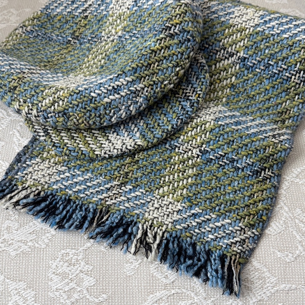 Folio New York Wool Tartan Plaid Newsboy Hat and Scarf Set